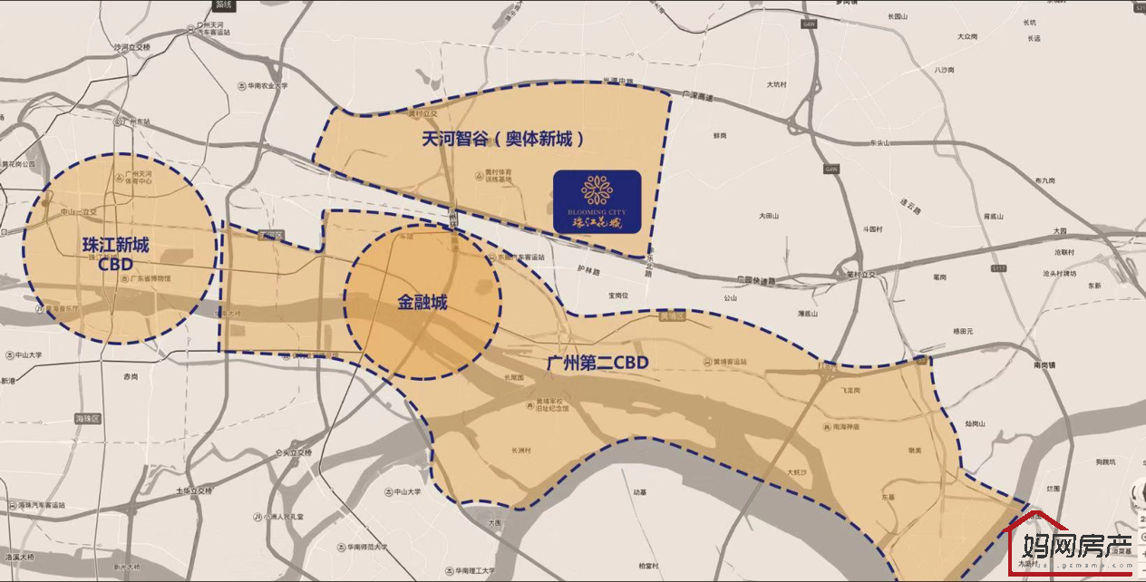 珠江花城板块规划